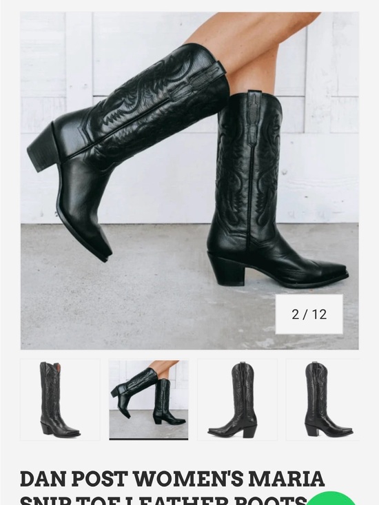 Dan Post Shoes - Dan Post Black Leather Tall Boots